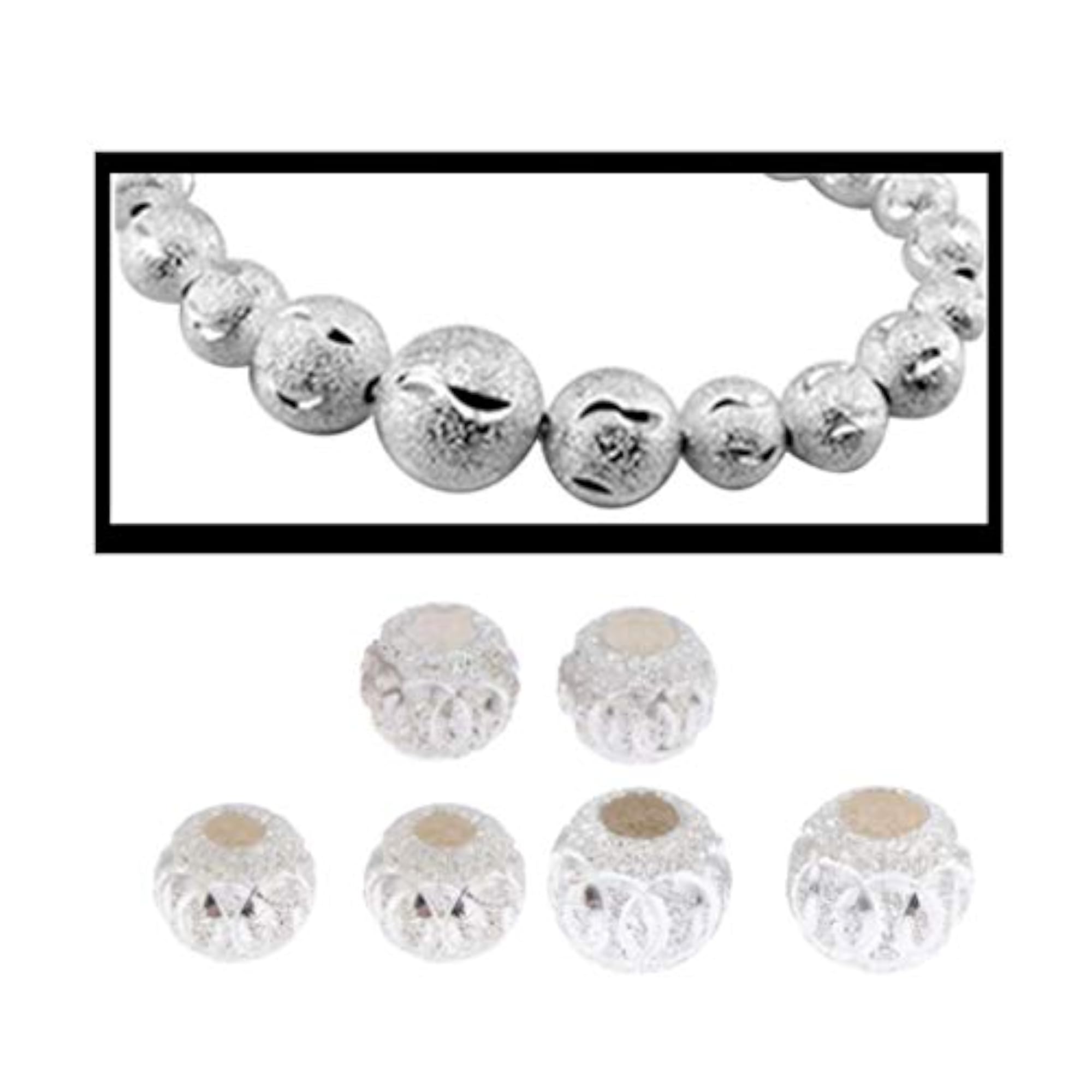 925 Silver Large Hole Loose Spacer Bead for DIY Jewelry Making
